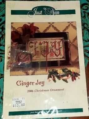 Just Nan "Ginger Joy" 2006 Christmas Ornament Kit